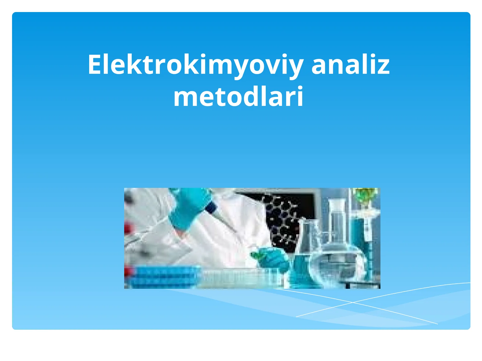 Elektrokimyoviy analiz metodlari
