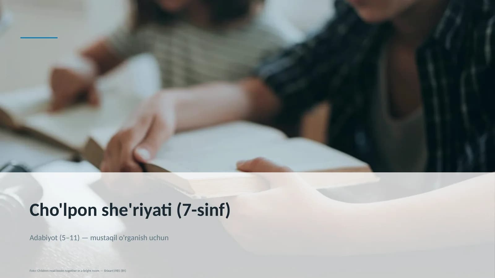 Cho'lpon she'riyati (7-sinf)