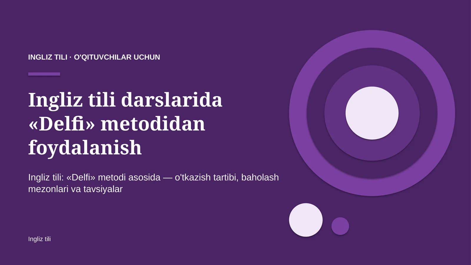 ingliz tili darslarida delfi metodidan foydalanish 1812