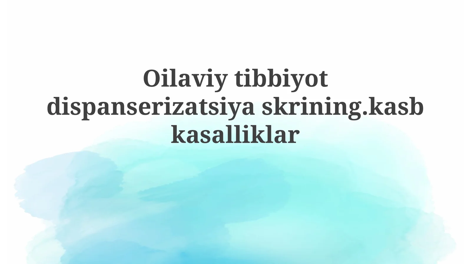 Kasb kasalliklari skriningi