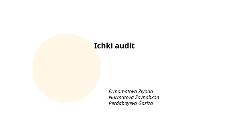 Ichki audit