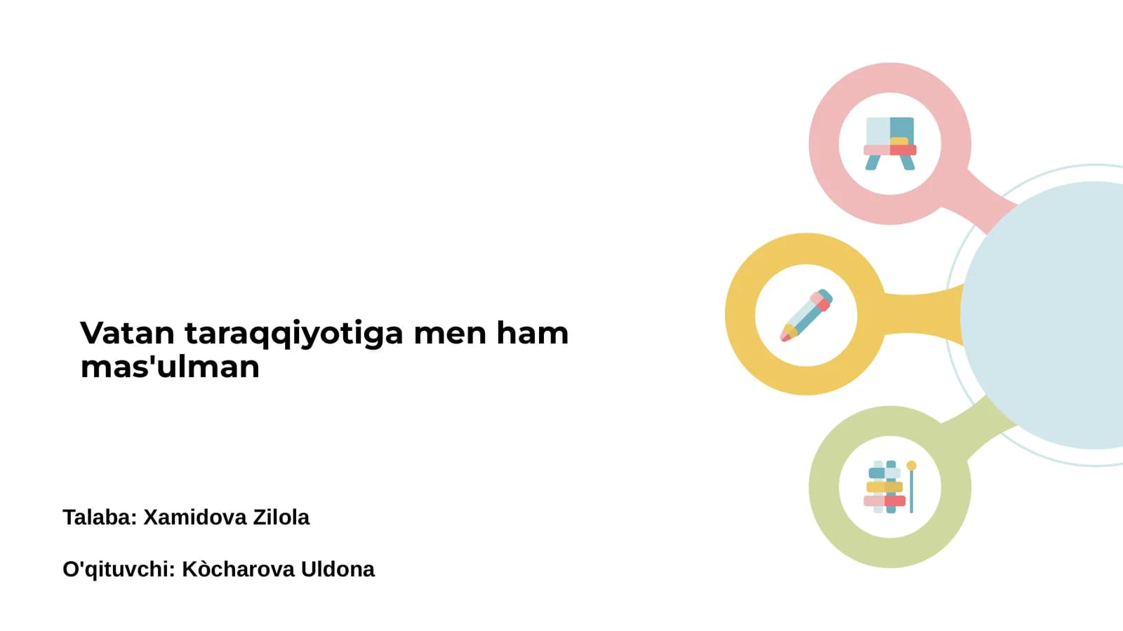 Vatan taraqqiyotiga men ham mas'ulman