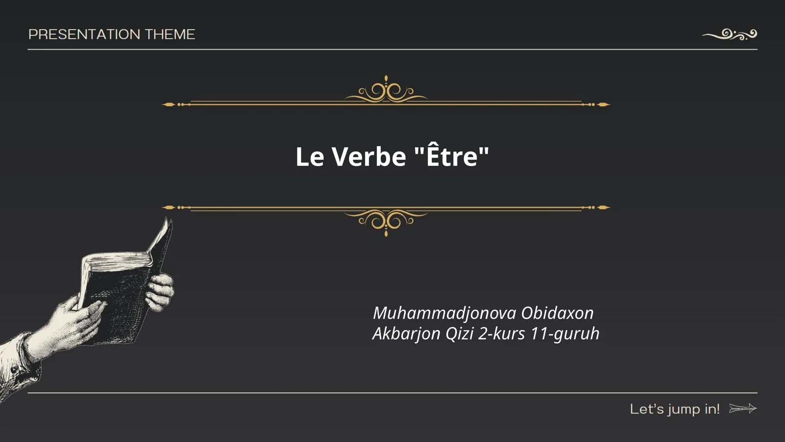 Le Verbe "Être"