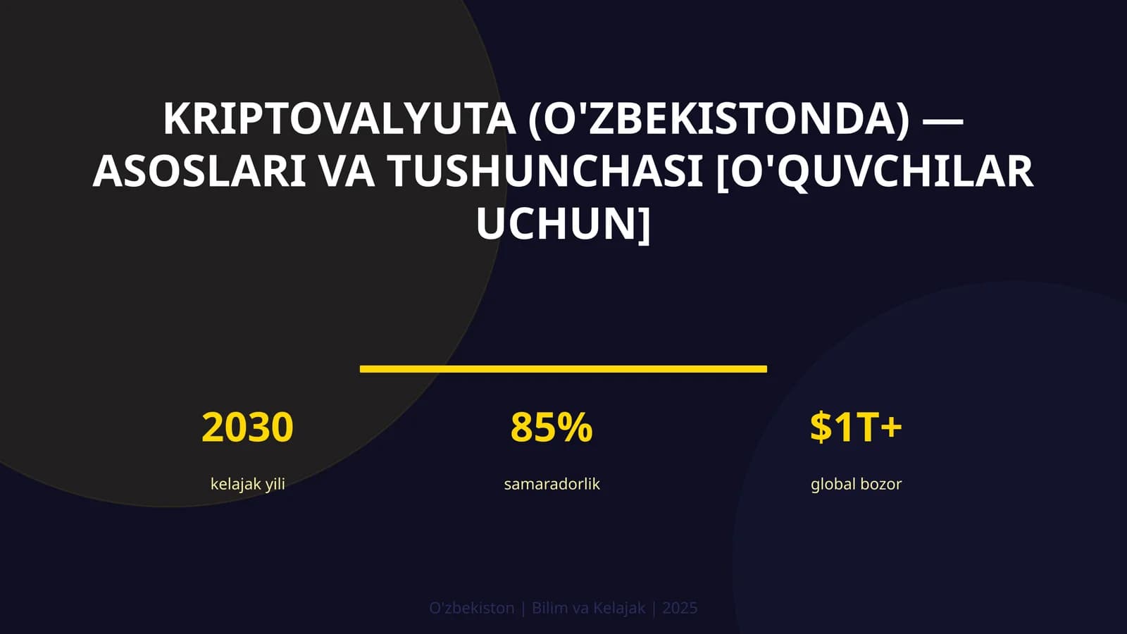 Kriptovalyuta (O'zbekistonda) — asoslari va tushunchasi [o'quvchilar uchun]