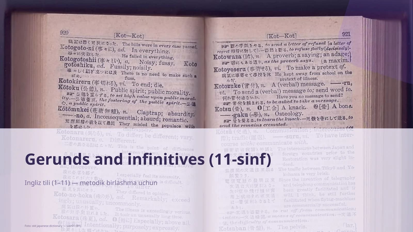 Gerunds and infinitives (11-sinf)