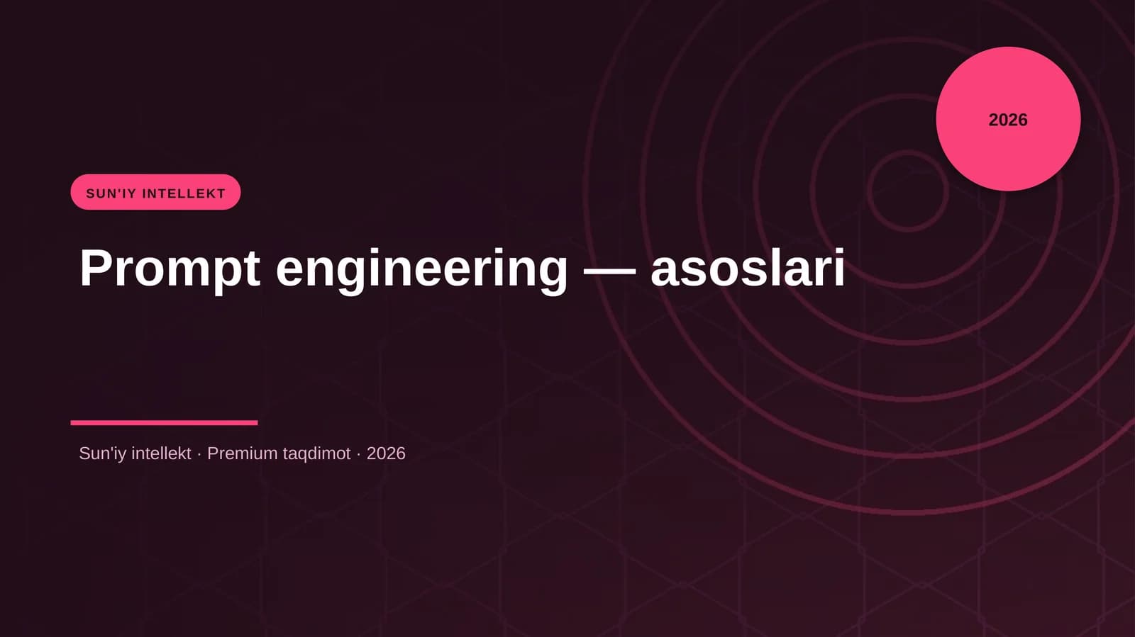 Prompt engineering — asoslari