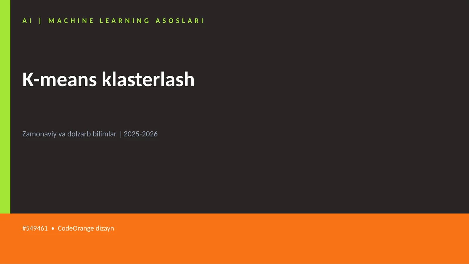K-means klasterlash