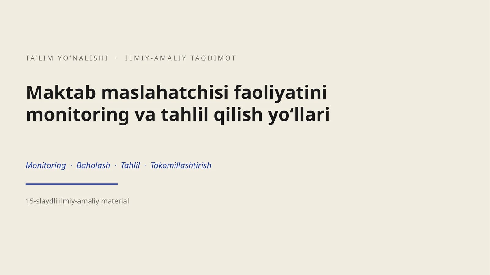 Maktab maslahatchisi