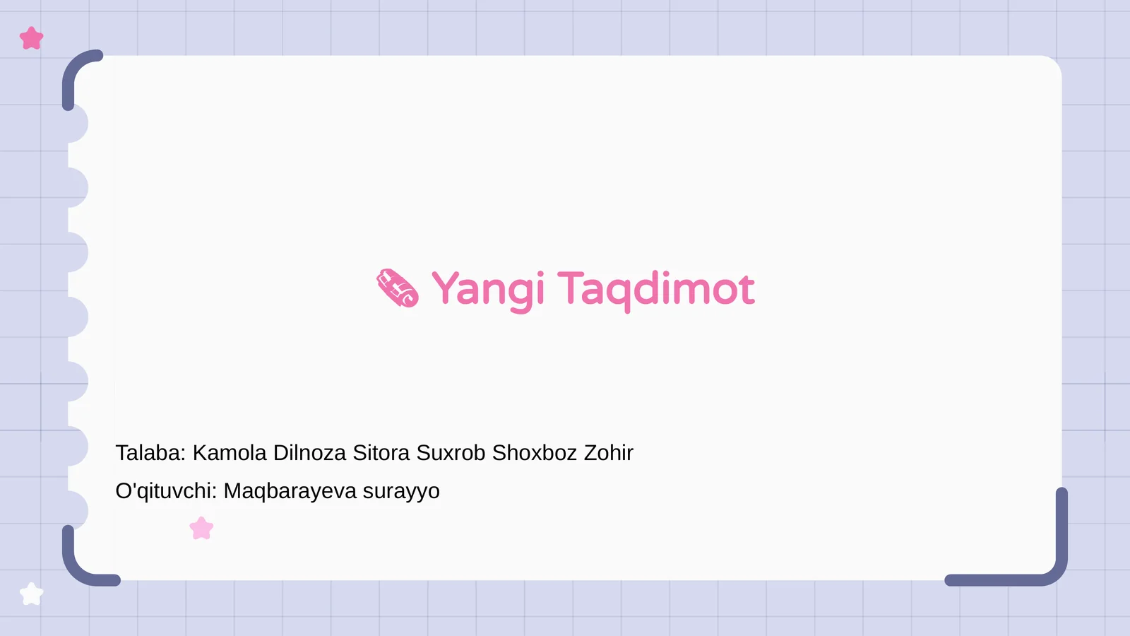 Yangi Taqdimot