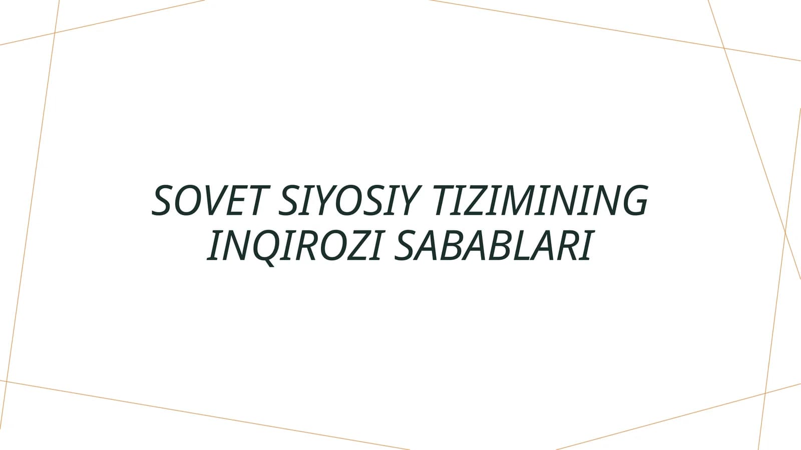 Sovet siyosiy tizimining inqirozi sabablari