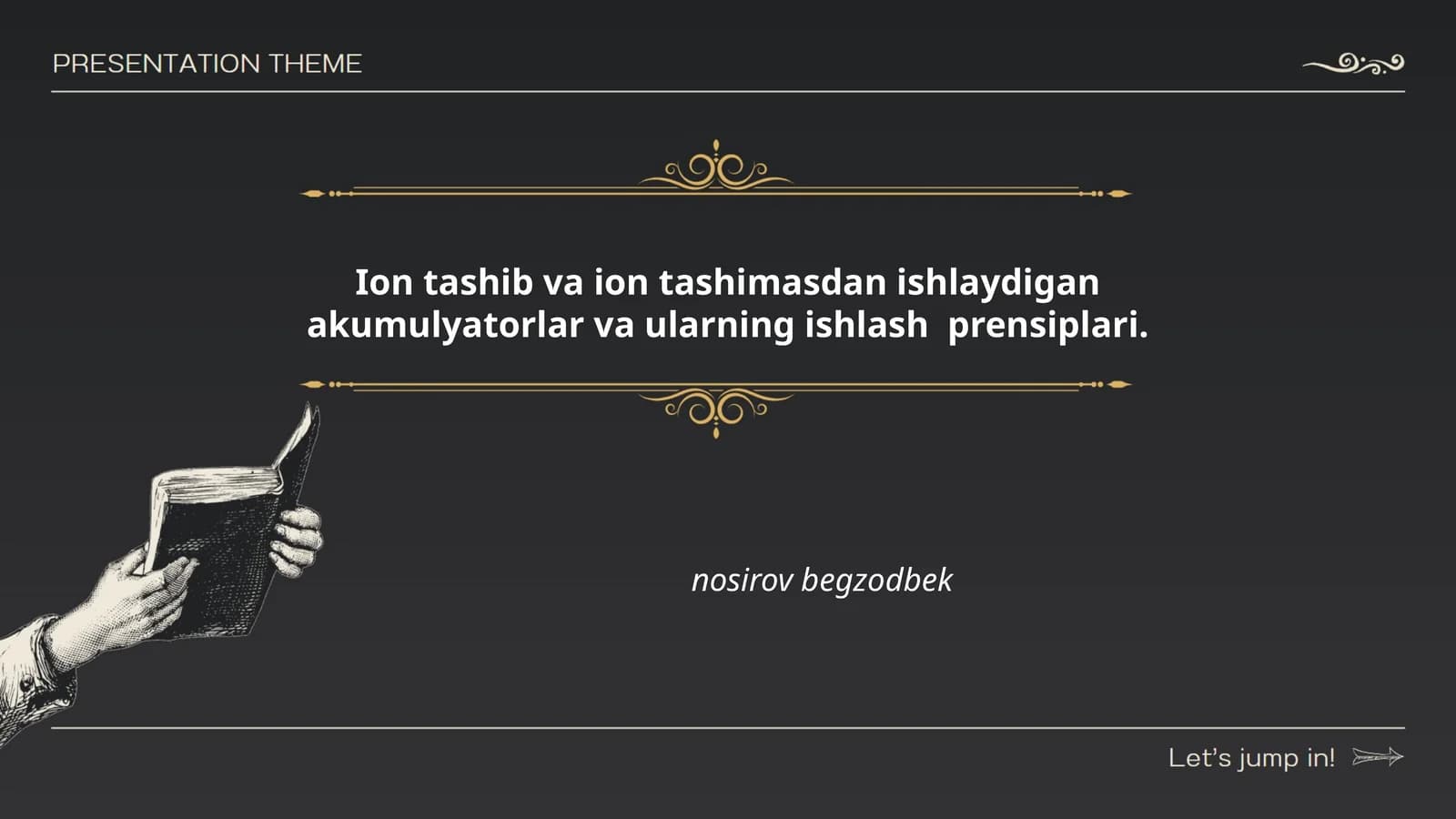 Ion tashib va ion tashimasdan ishlaydigan akumulyatorlar va ularning ishlash prensiplari