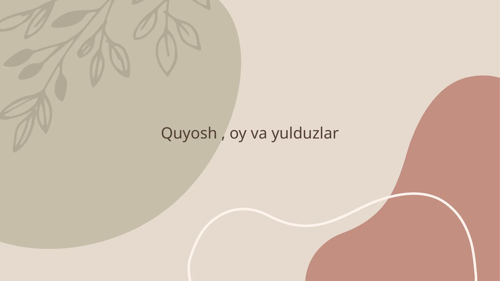 Quyosh, oy va yulduzlar