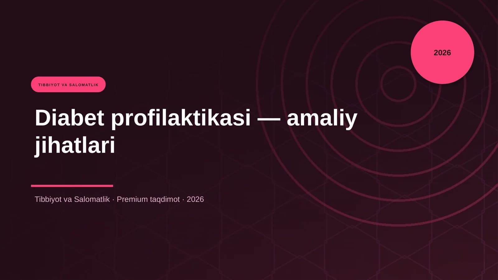 Diabet profilaktikasi — amaliy jihatlari