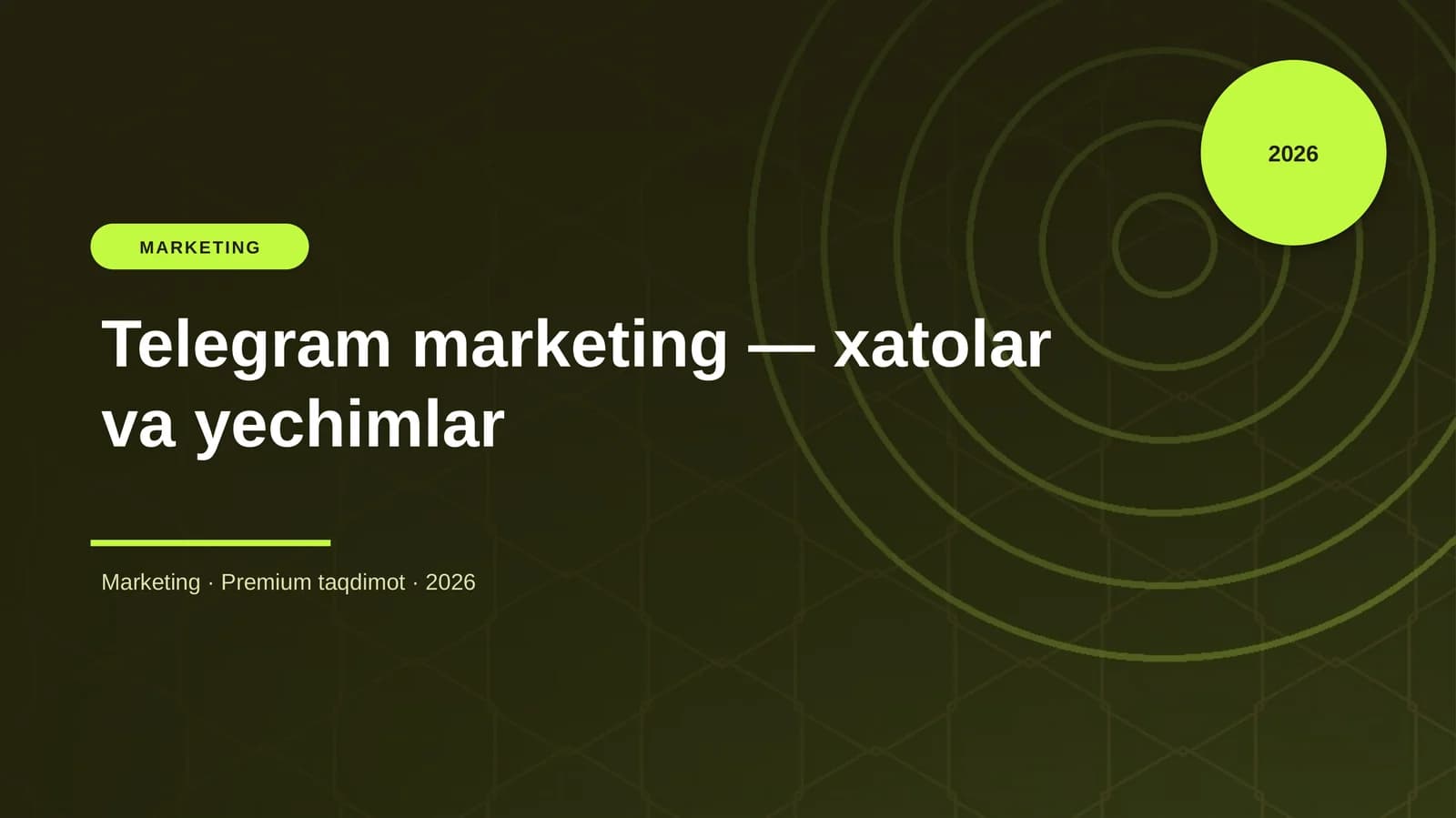 Telegram marketing — xatolar va yechimlar