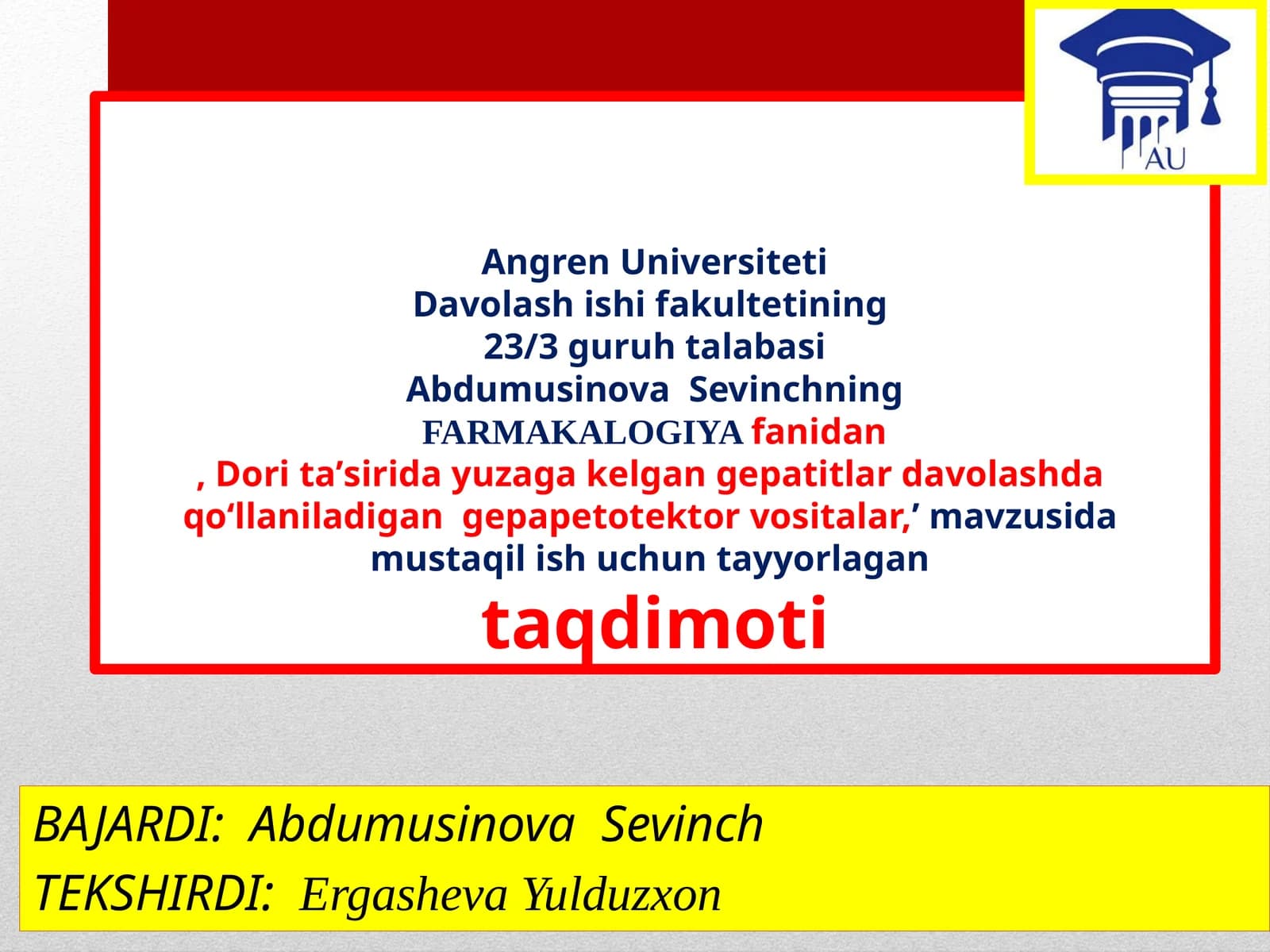 Dorita'siri dagakelgan gepatitlar ta'limi