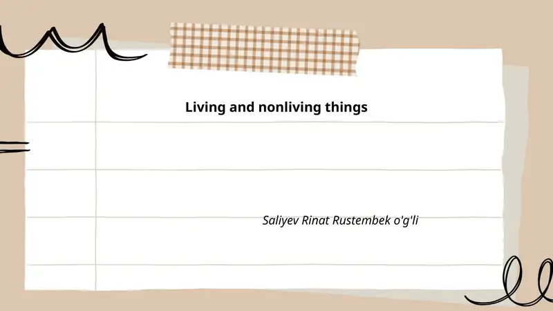 Characteristics of Living Things