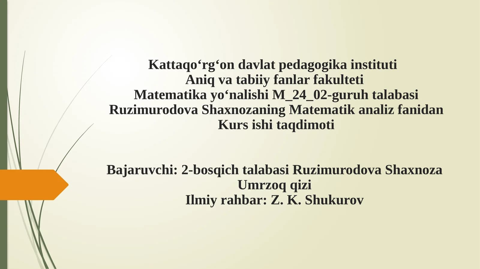 Parametrga bog‘liq xosmas integrallar