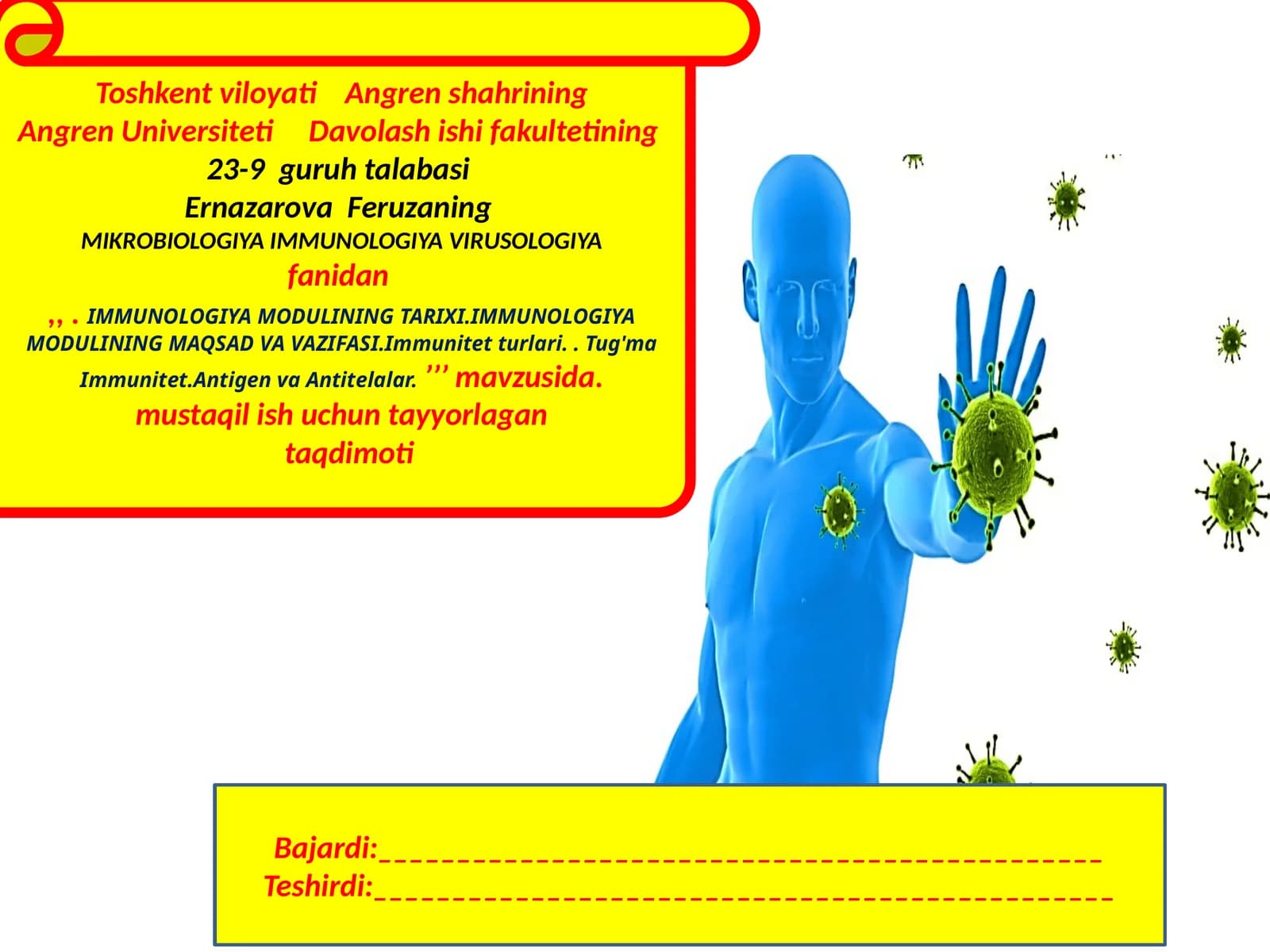 IMMUNOLOGIYA MODULI