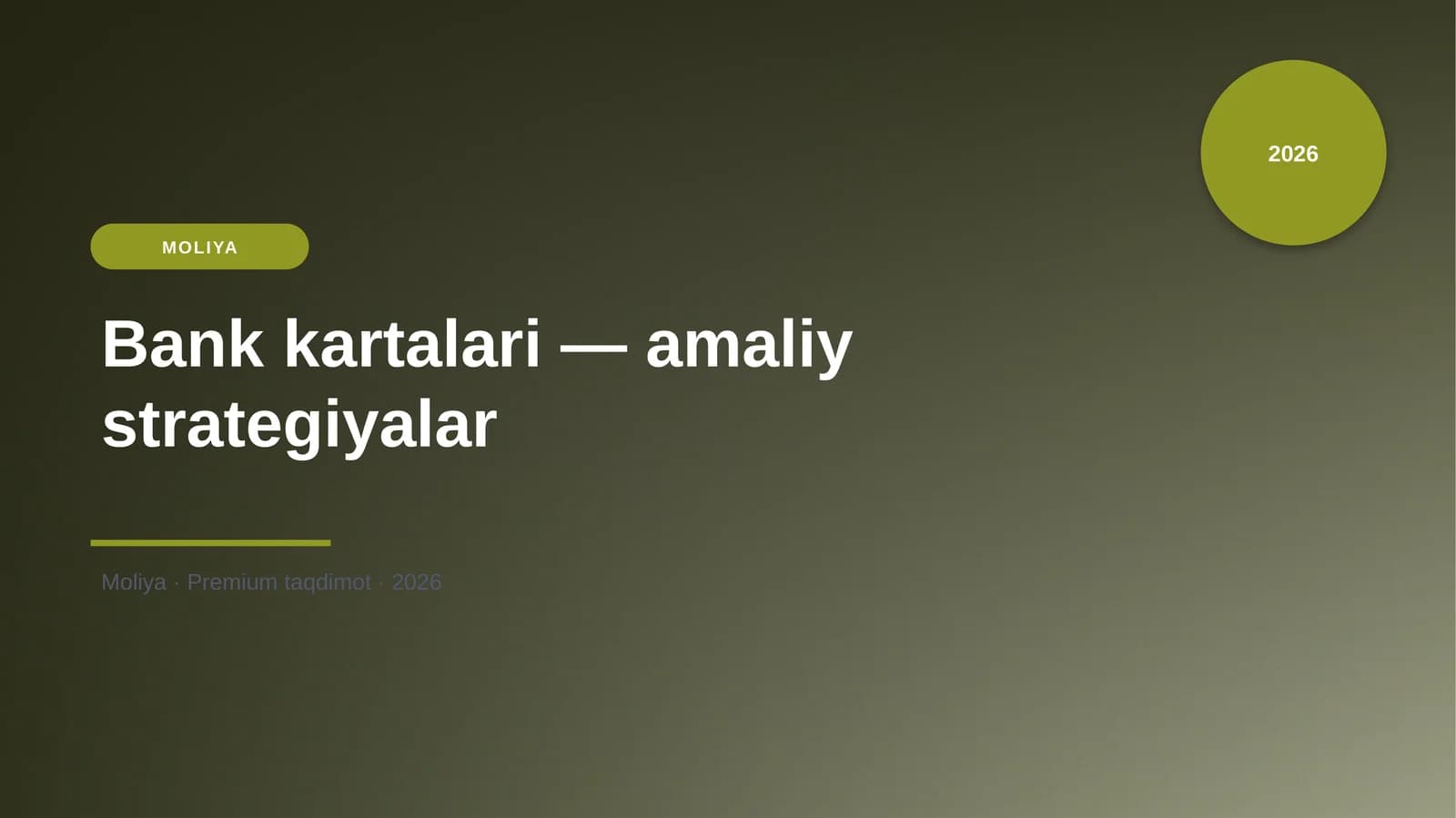Bank kartalari — amaliy strategiyalar