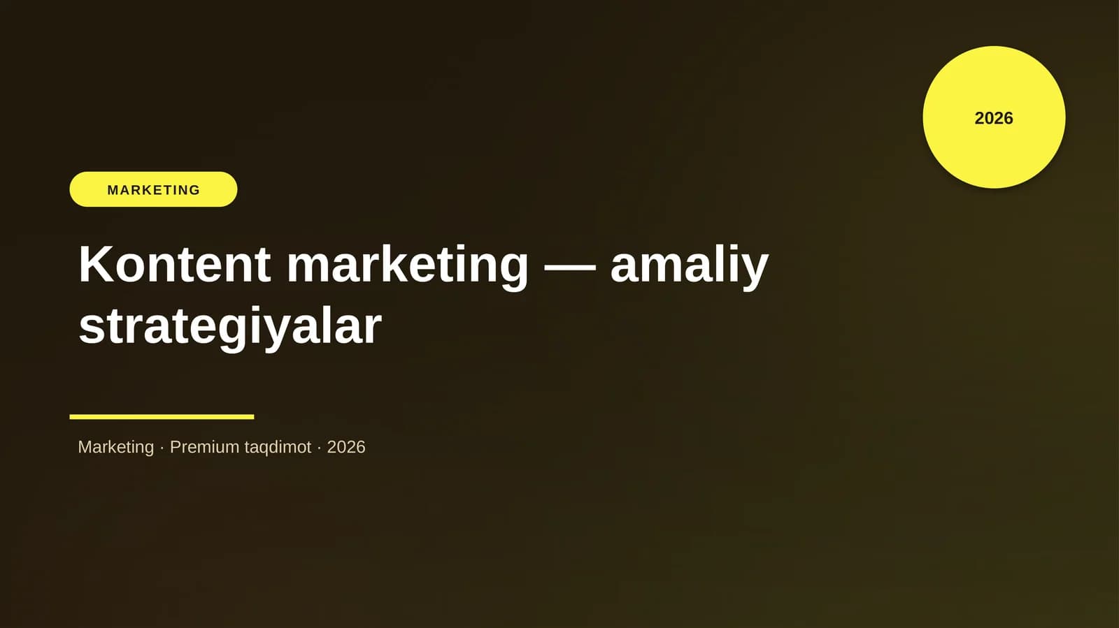 Kontent marketing — amaliy strategiyalar