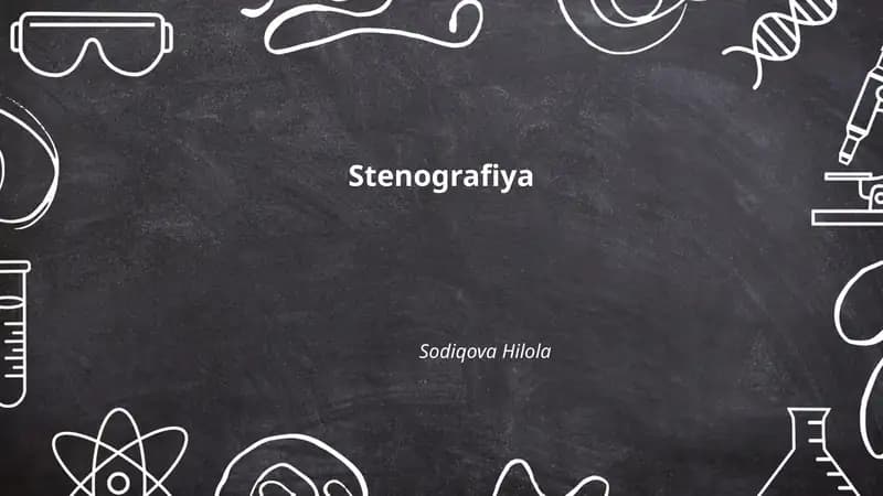 Stenografiya