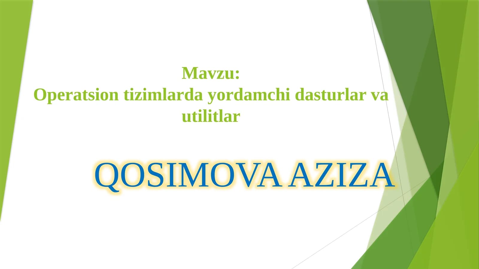 Operatsion tizimlar