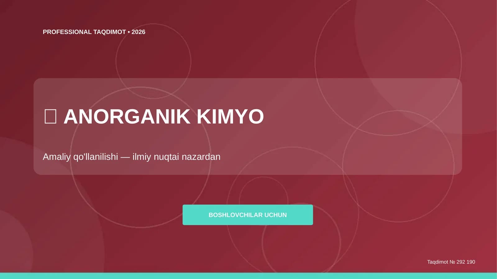 ANORGANIK KIMYO