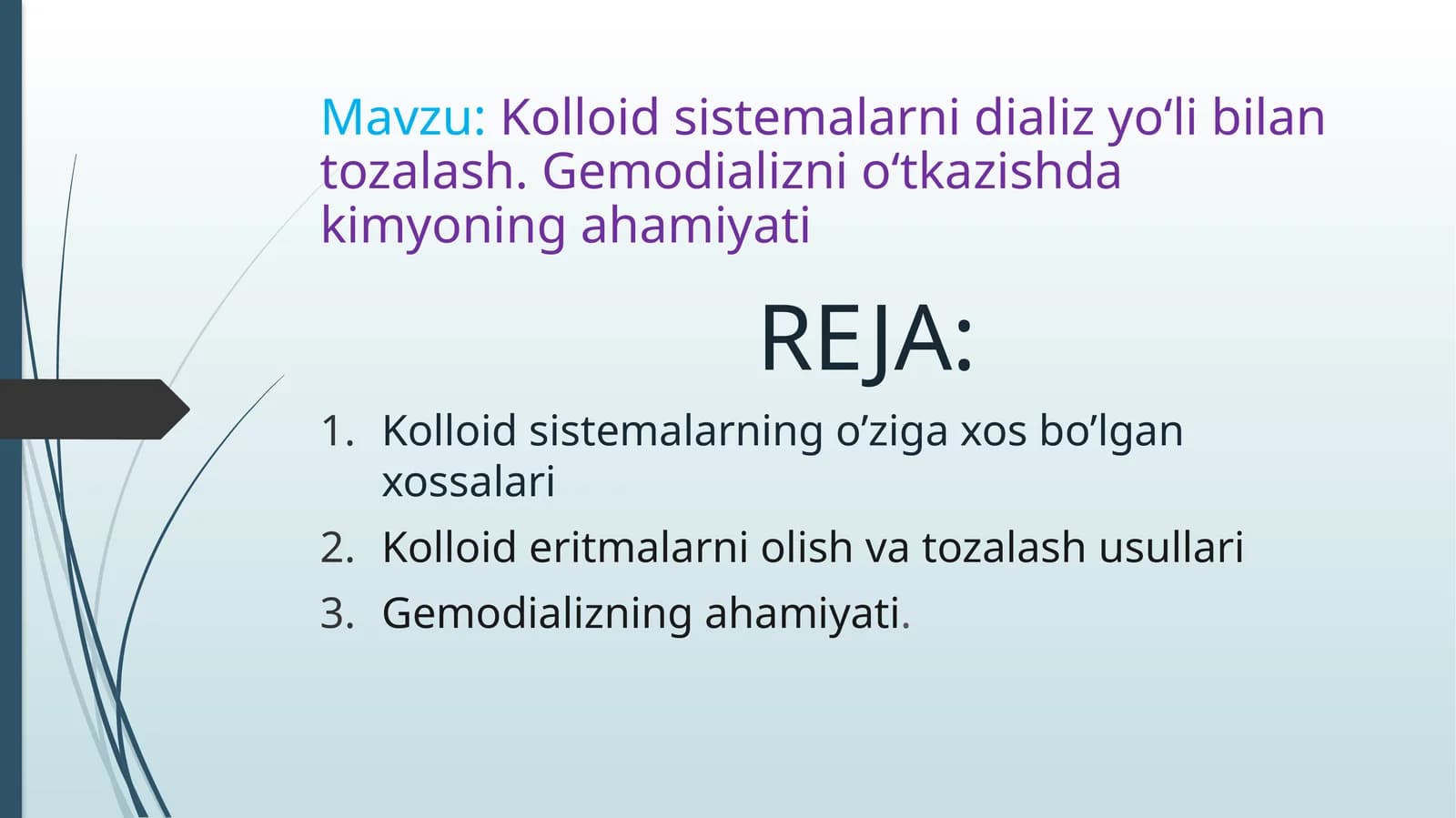 Kolloid sistemalarning o‘ziga xos bo‘lgan xossalari