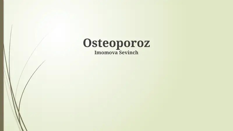 Osteoporoz