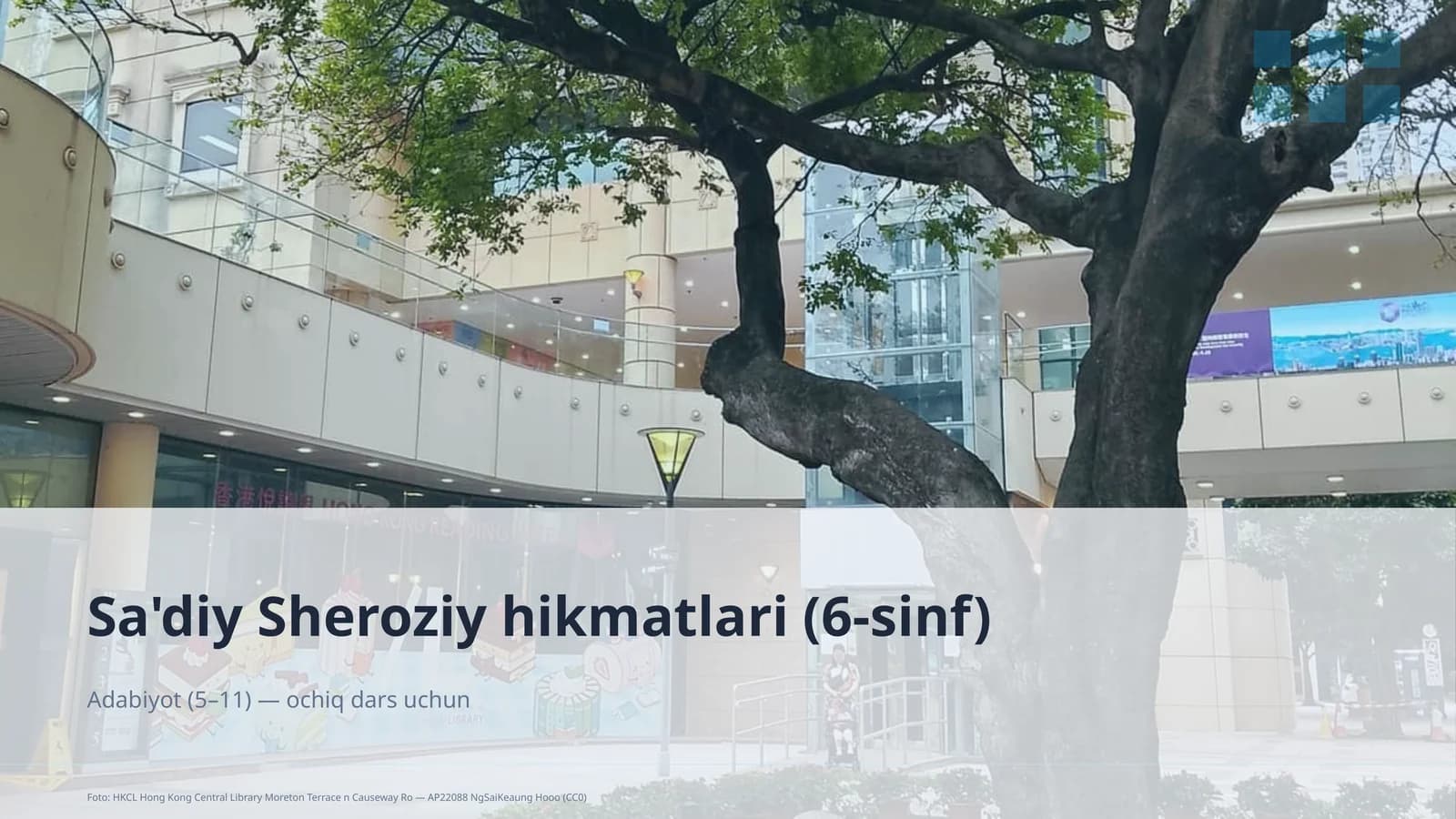 Sa'diy Sheroziy hikmatlari (6-sinf)