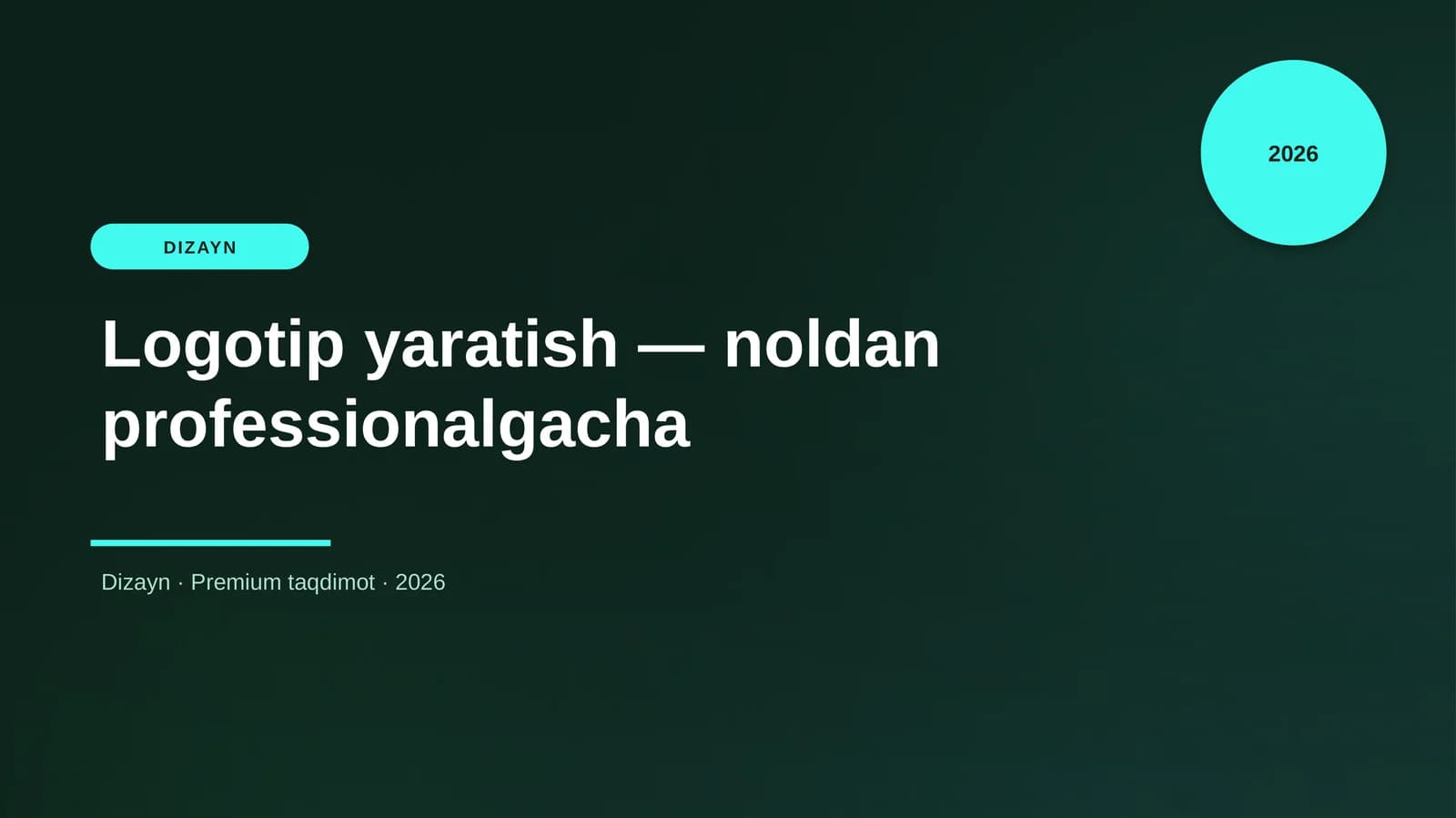 Logotip yaratish — noldan professionalgacha