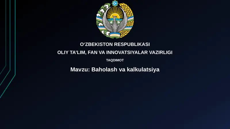 Baholashvakalkulatsiya