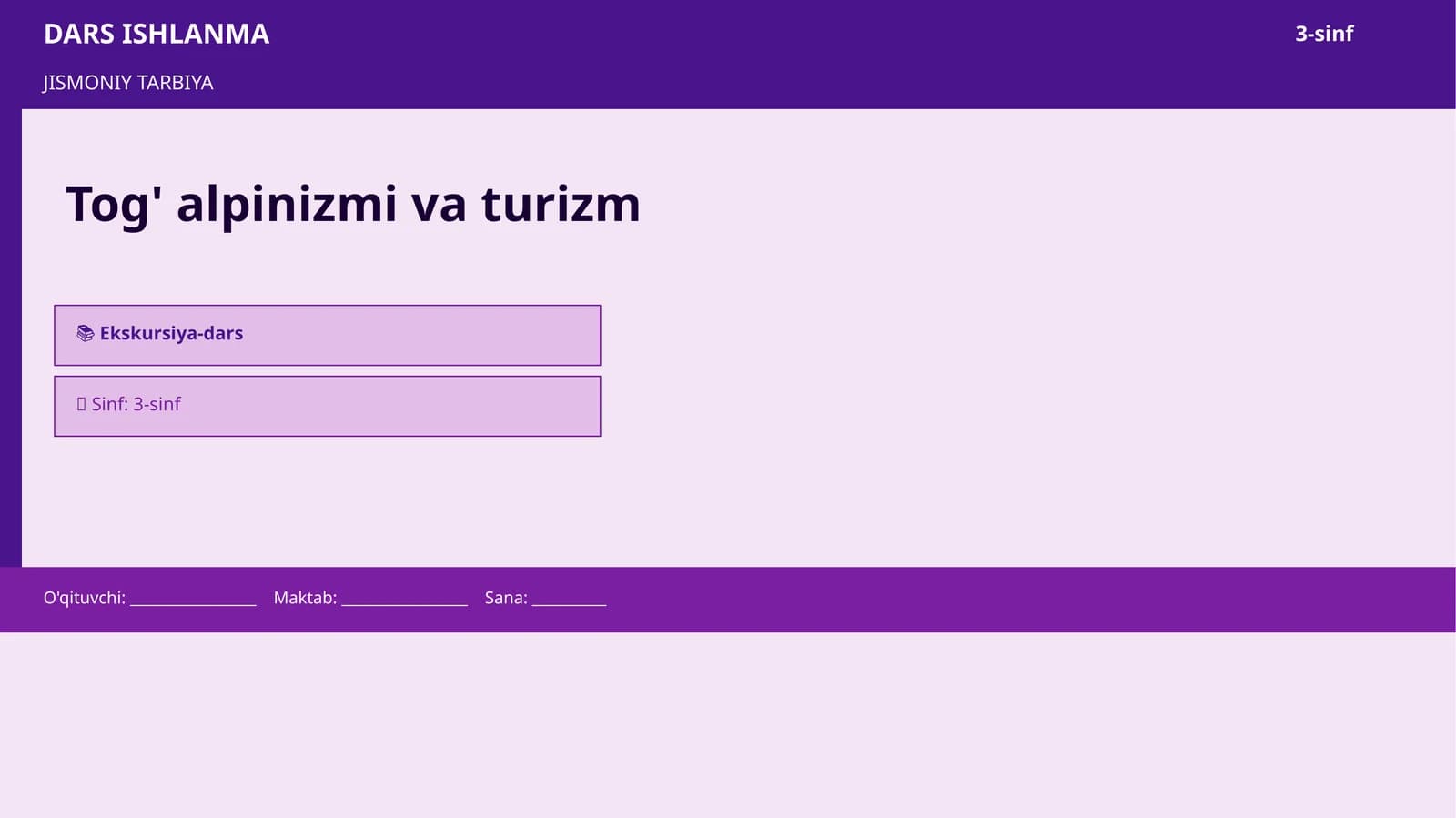 DARS ISHLANMA