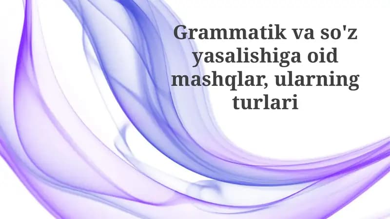 Grammatika mashqlari