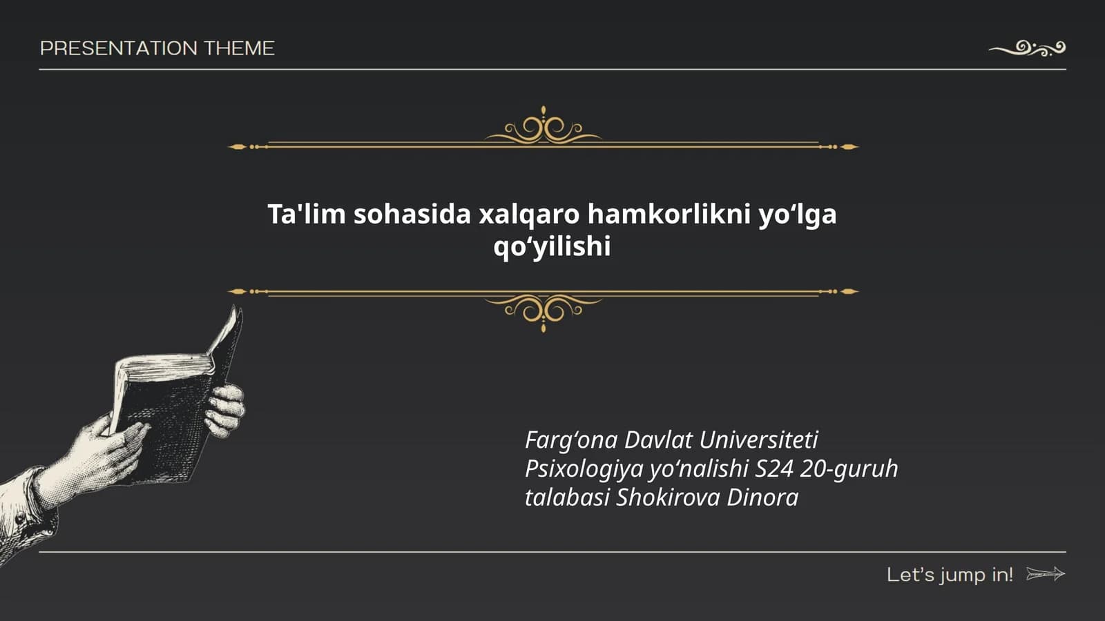 Ta'lim sohasida xalqaro hamkorlikni yoʻlga qoʻyilishi