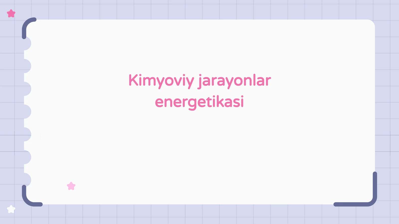 Kimyoviy jarayonlar energetikasi