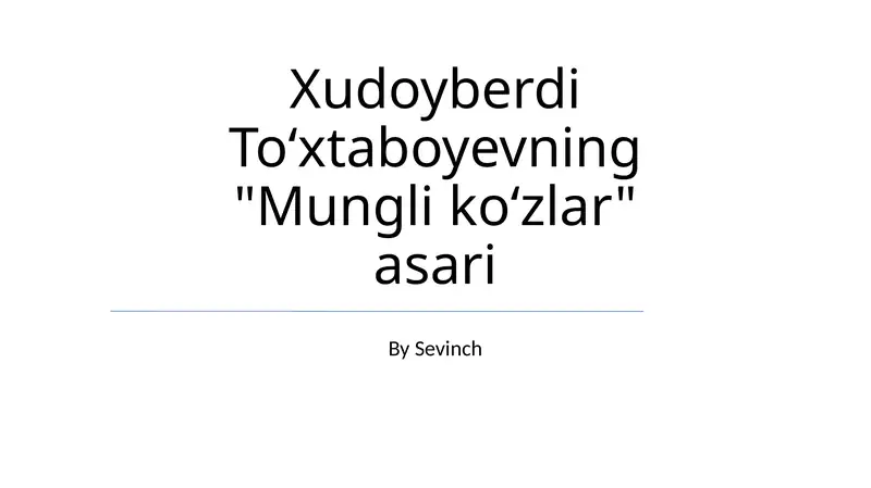 "Mungli koʻzlar"