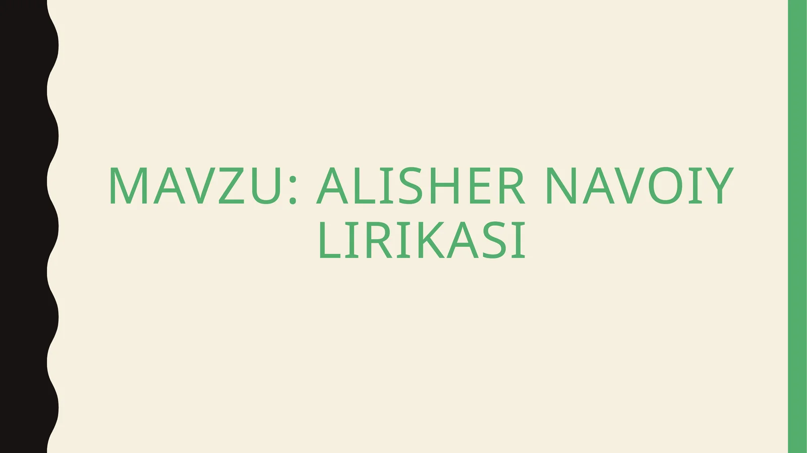 Alisher navoiy lirikasi