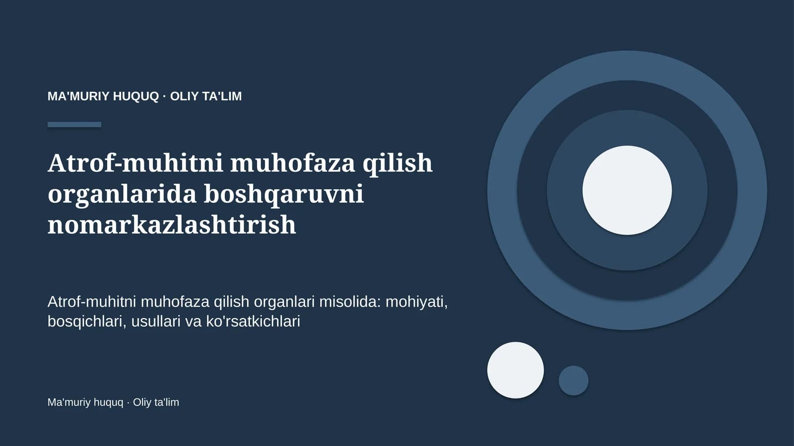 atrof muhitni muhofaza qilish organlarida boshqaruvni nomarkazlashtirish 5415