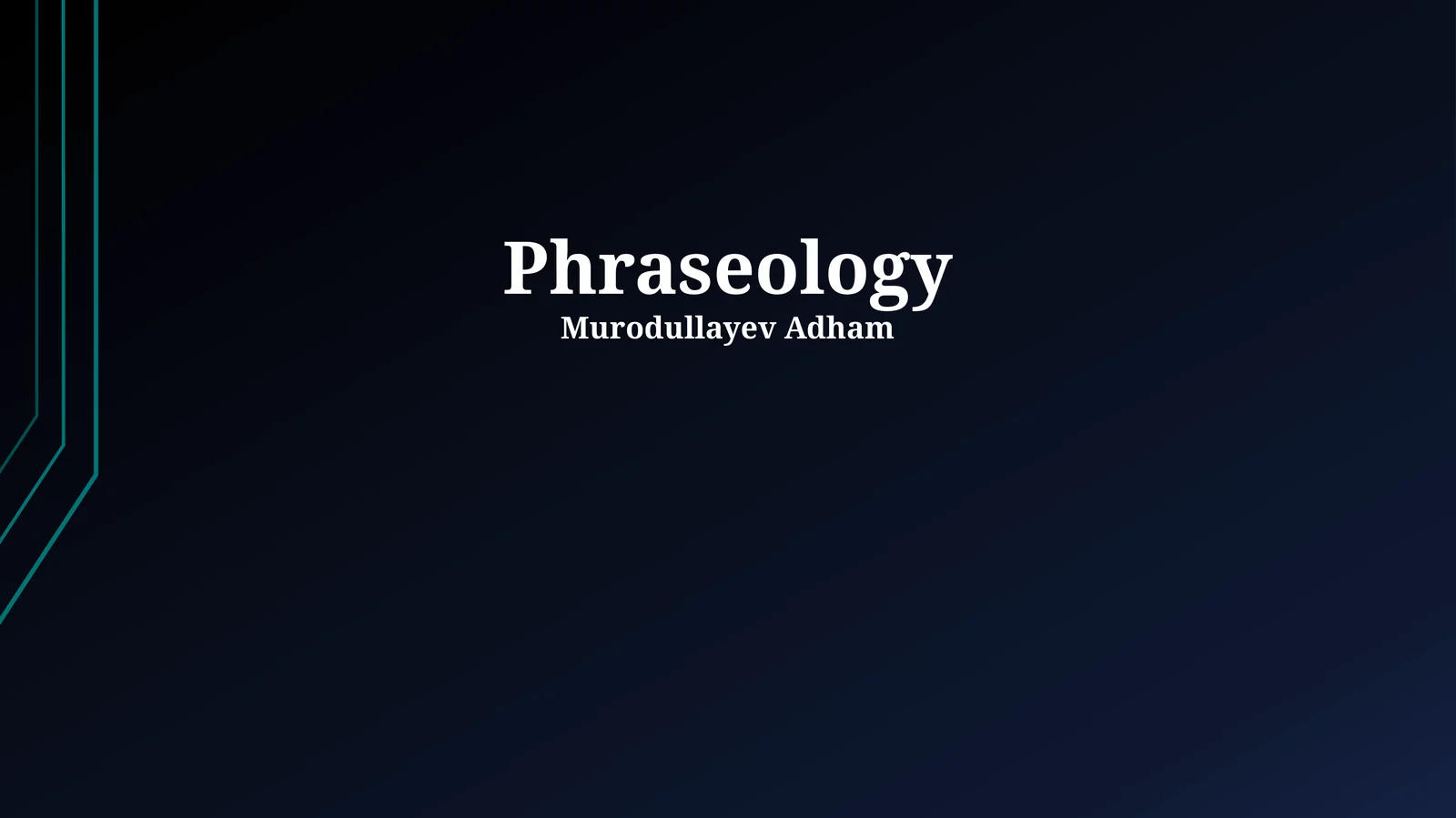 Phraseology