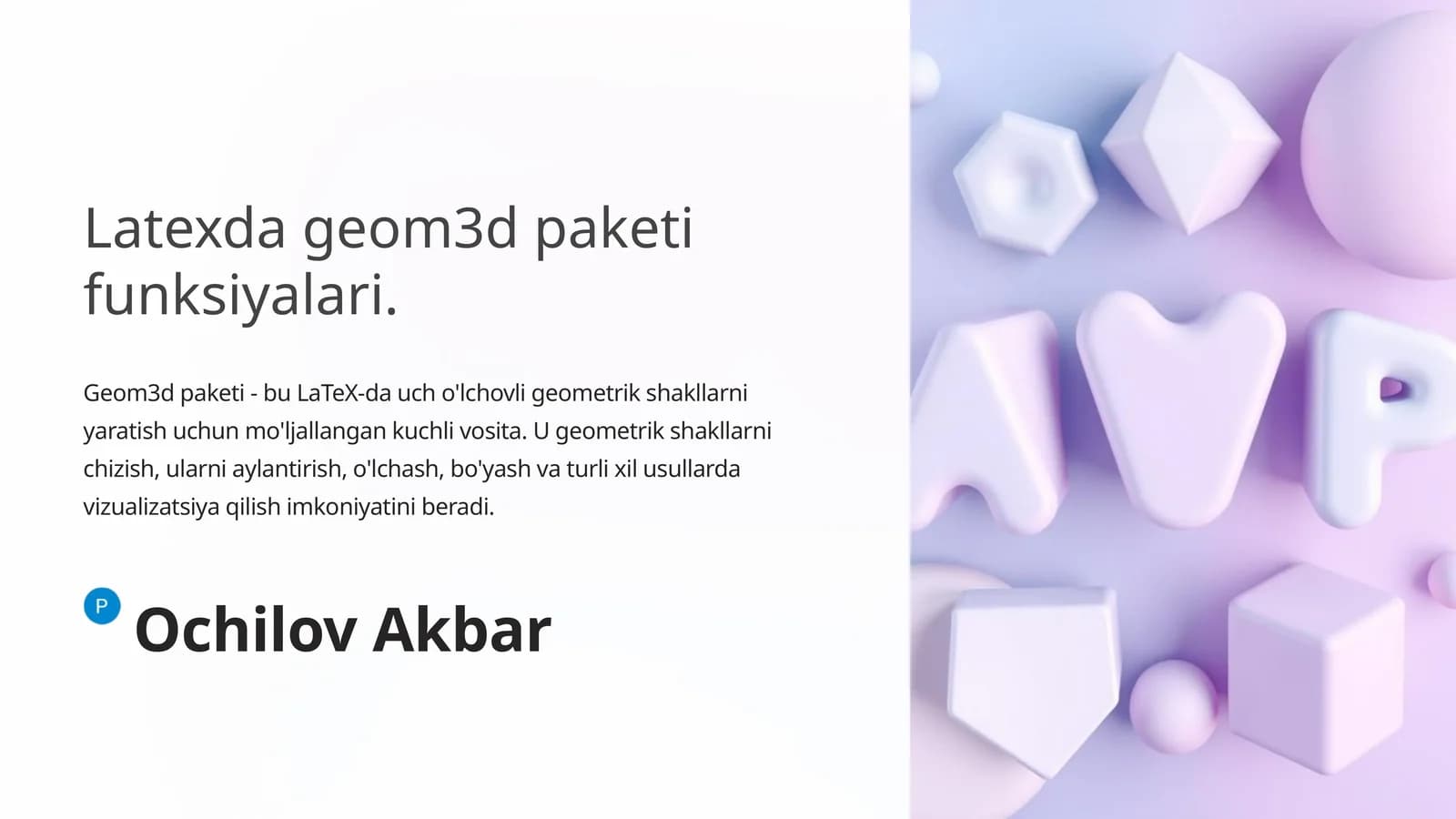 Geom3d Paketi