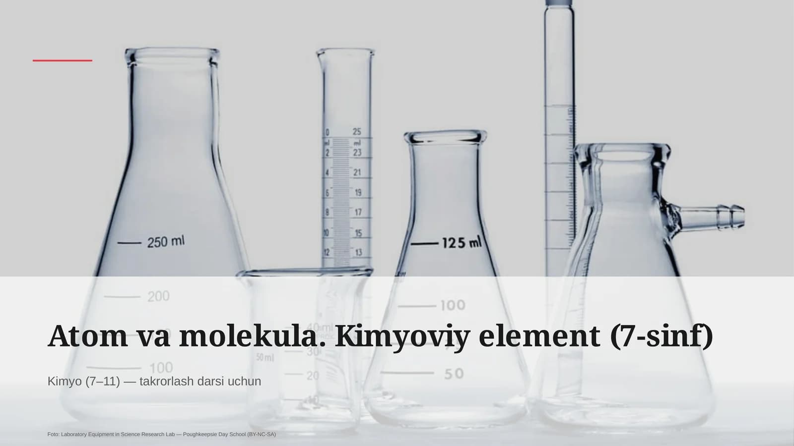 Atom va molekula. Kimyoviy element (7-sinf)