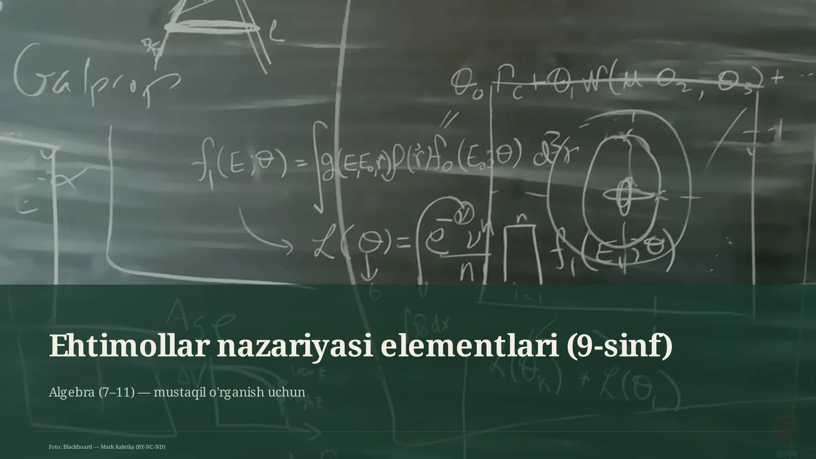 Ehtimollar nazariyasi elementlari (9-sinf)