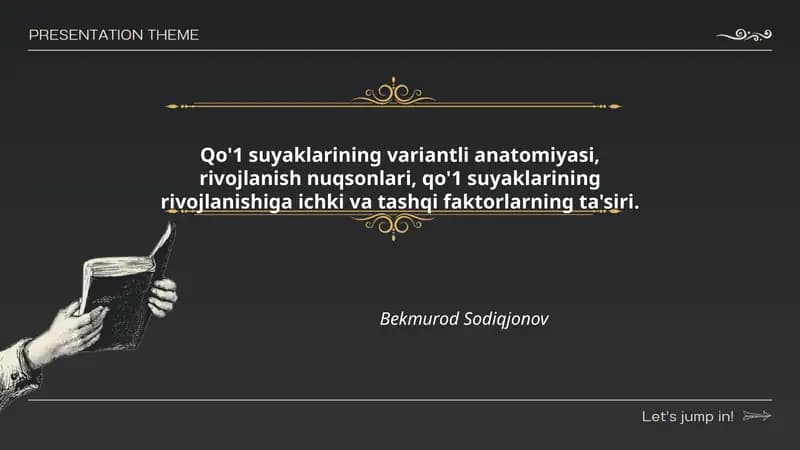 Qo'l suyaklarining variantli anatomiyasi