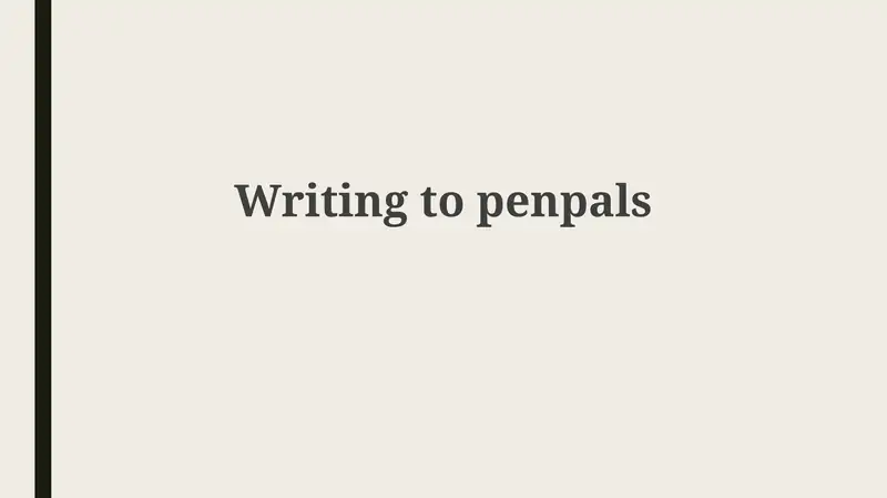Writing topenpals