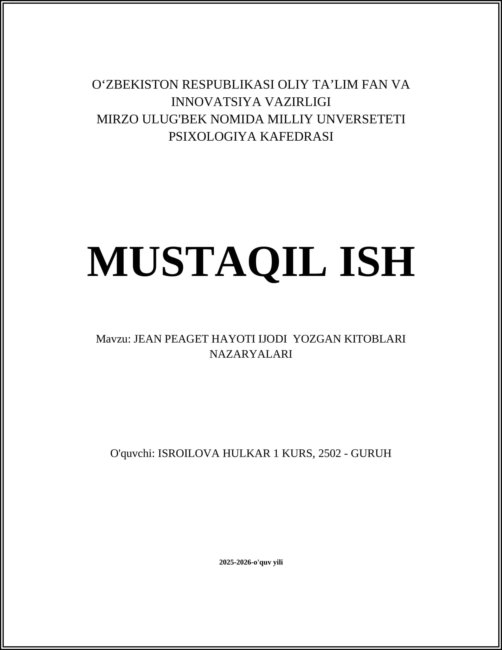 Jean Peagetning hayoti va biografik ma'lumotlari