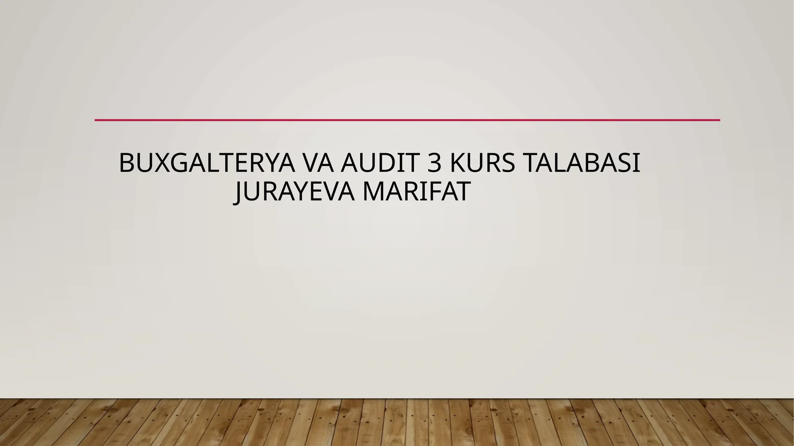 Tovar-moddiy zaxiralar hisobi