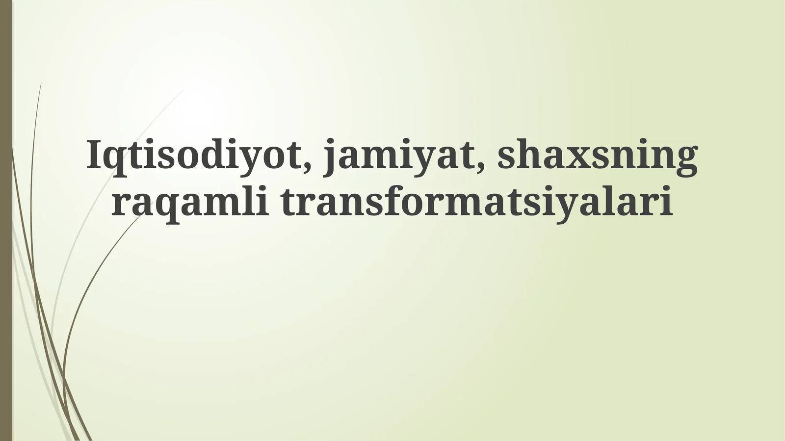 Raqamli transformatsiya tushunchasi