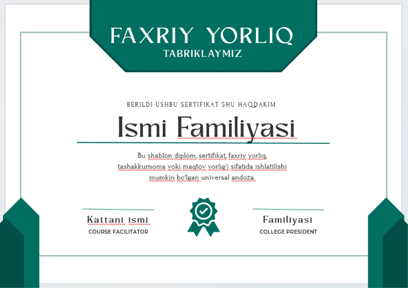 FAXRIY YORLIQ