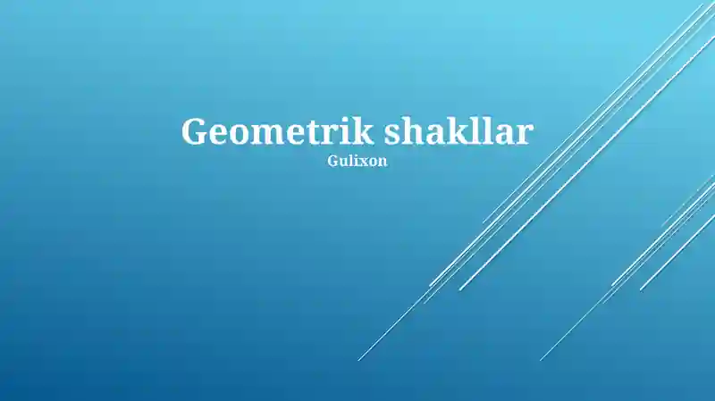 Geometrik shakllar